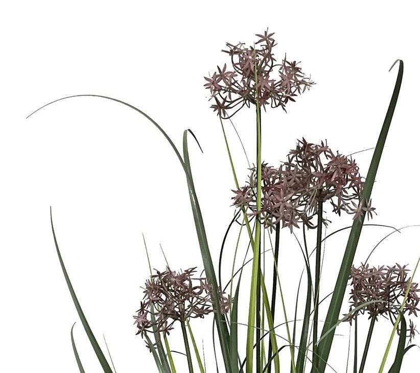 95cm Artificial Grass Plant Potted with Flower Detail - Premium Quality