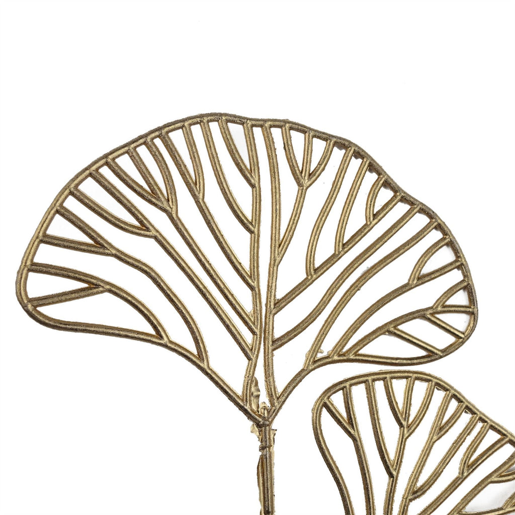 Artificial Pack of 6 x 65cm Golden Leaves Flower Arrangement Decoration - Premium Quality
