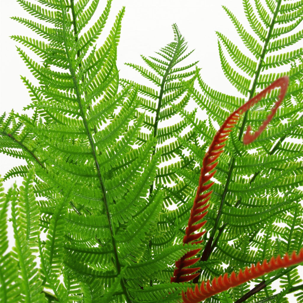 6 x 60cm Artificial Bushy Dixie Wood Fern Dark Green Plant - Premium Quality