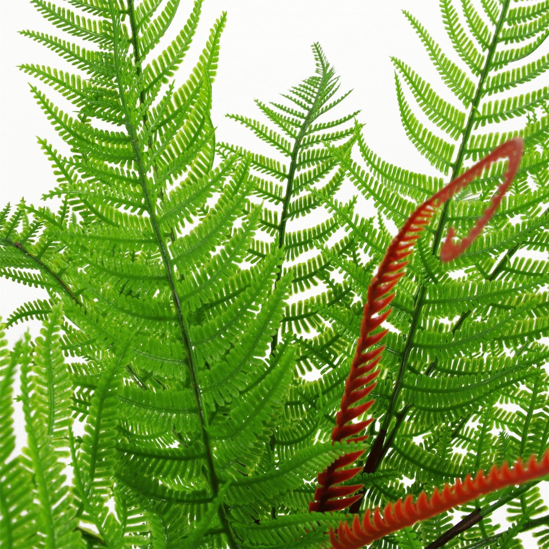 6 x 60cm Artificial Bushy Dixie Wood Fern Dark Green Plant - Premium Quality