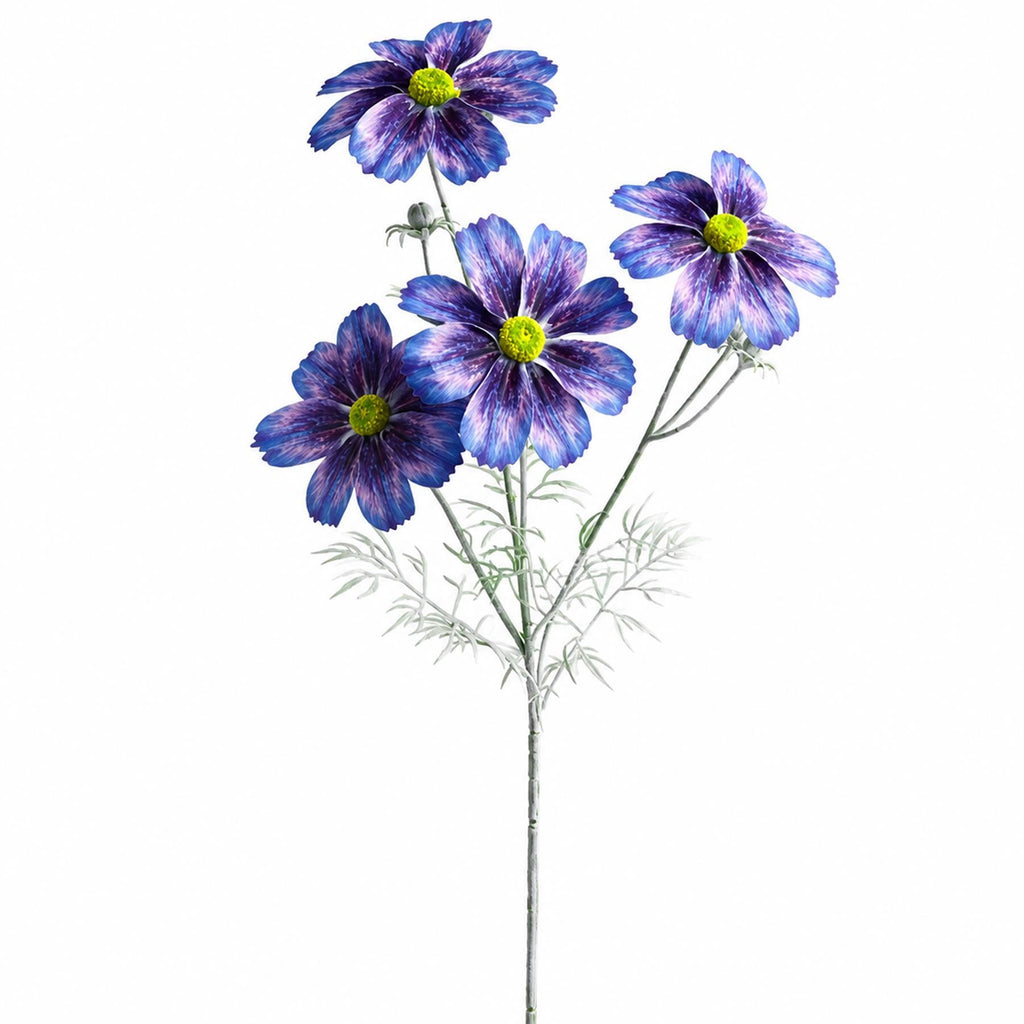Real Touch Purple Faux Cosmos Sprays, 63cm with 4 Flowers - Set of 6