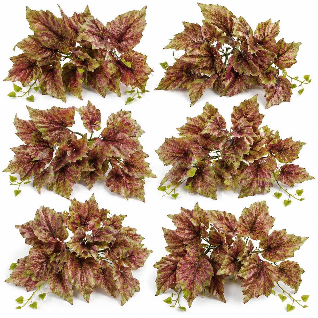 30cm Artificial Trailing Pink and Green Caladium - Premium Quality