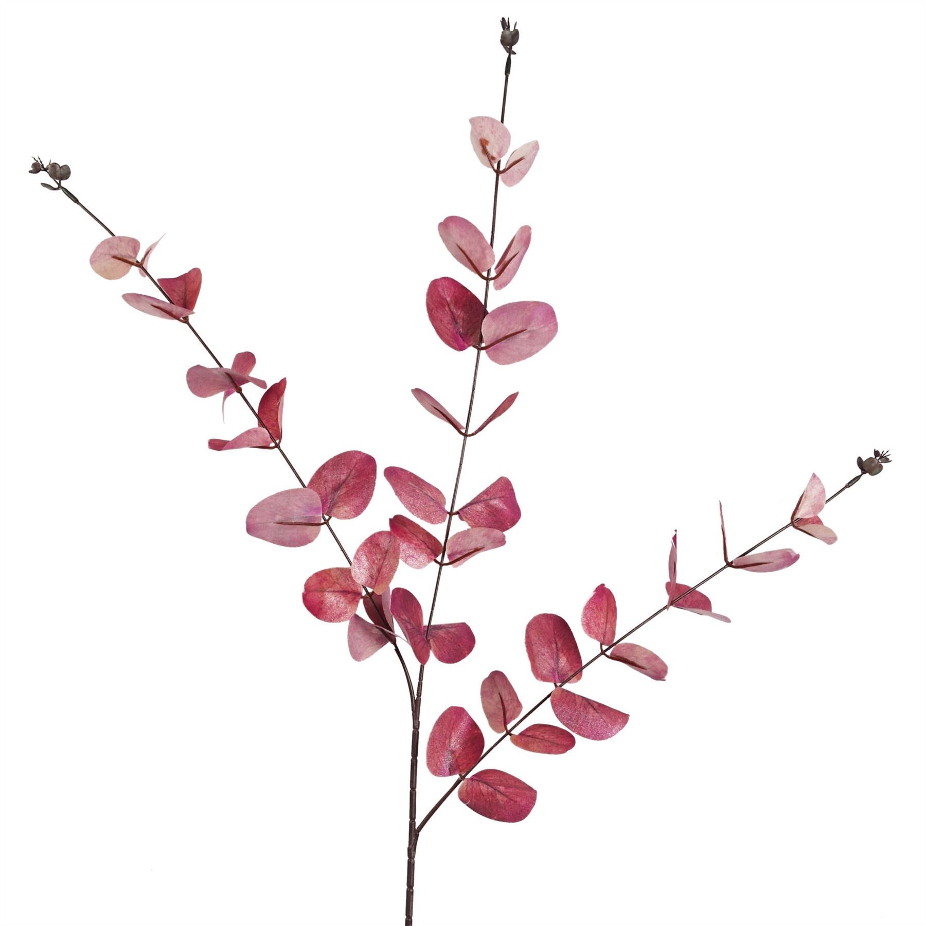 Artificial Pack of 6 x 80cm Pink Eucalyptus Foliage Stem - Premium Quality