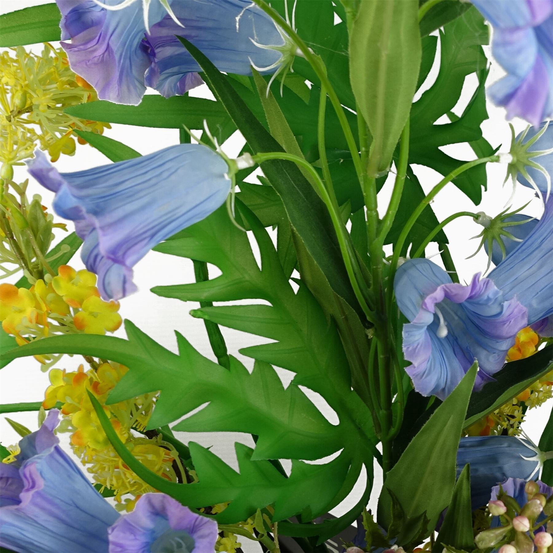 Pack of 6 x 100cm Trumpet Artificial Flower Stem Blue - Premium Quality