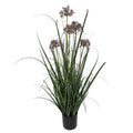 95cm Artificial Grass Plant Potted with Flower Detail - Premium Quality