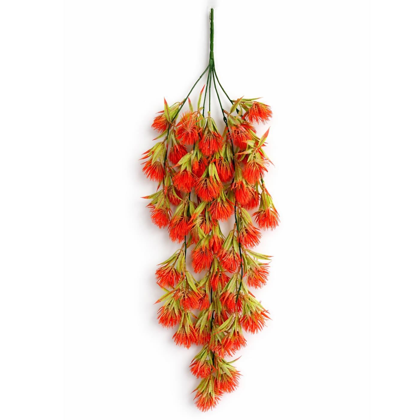 75cm Artificial Red Thistle Trailing Hanging Plant Faux Floral - Premium Quality