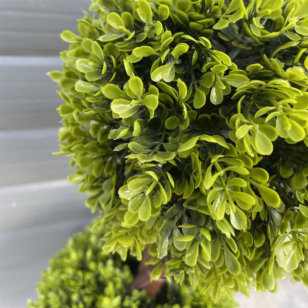 90cm Artificial Green Double Ball Topiary Tree - Premium Quality