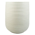 46cm x 40cm Mikos Extra Large Ridged Composite Planter - Stone Colour - Premium Quality