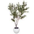 200cm XXL Artificial Olive Tree with Decorative Planter - Premium Quality