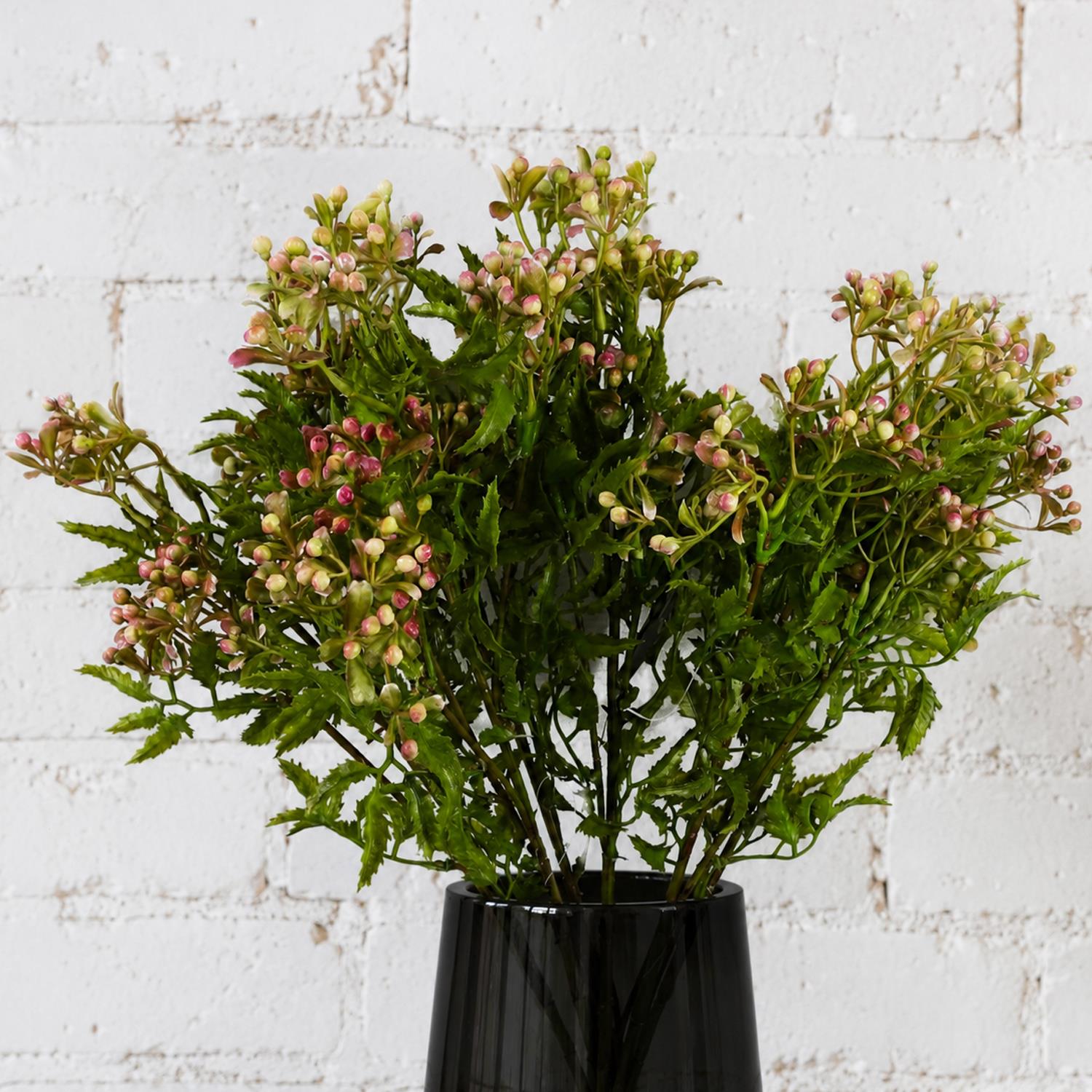 Pack of 6 x 55cm Artificial Foliage Stem with Pink Berries - Premium Quality (image 9 of 9)