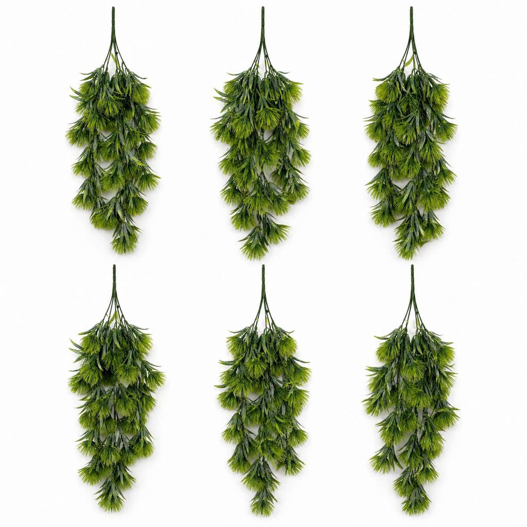 75cm Artificial Green Thistle Trailing Hanging Plant Faux Floral - Premium Quality