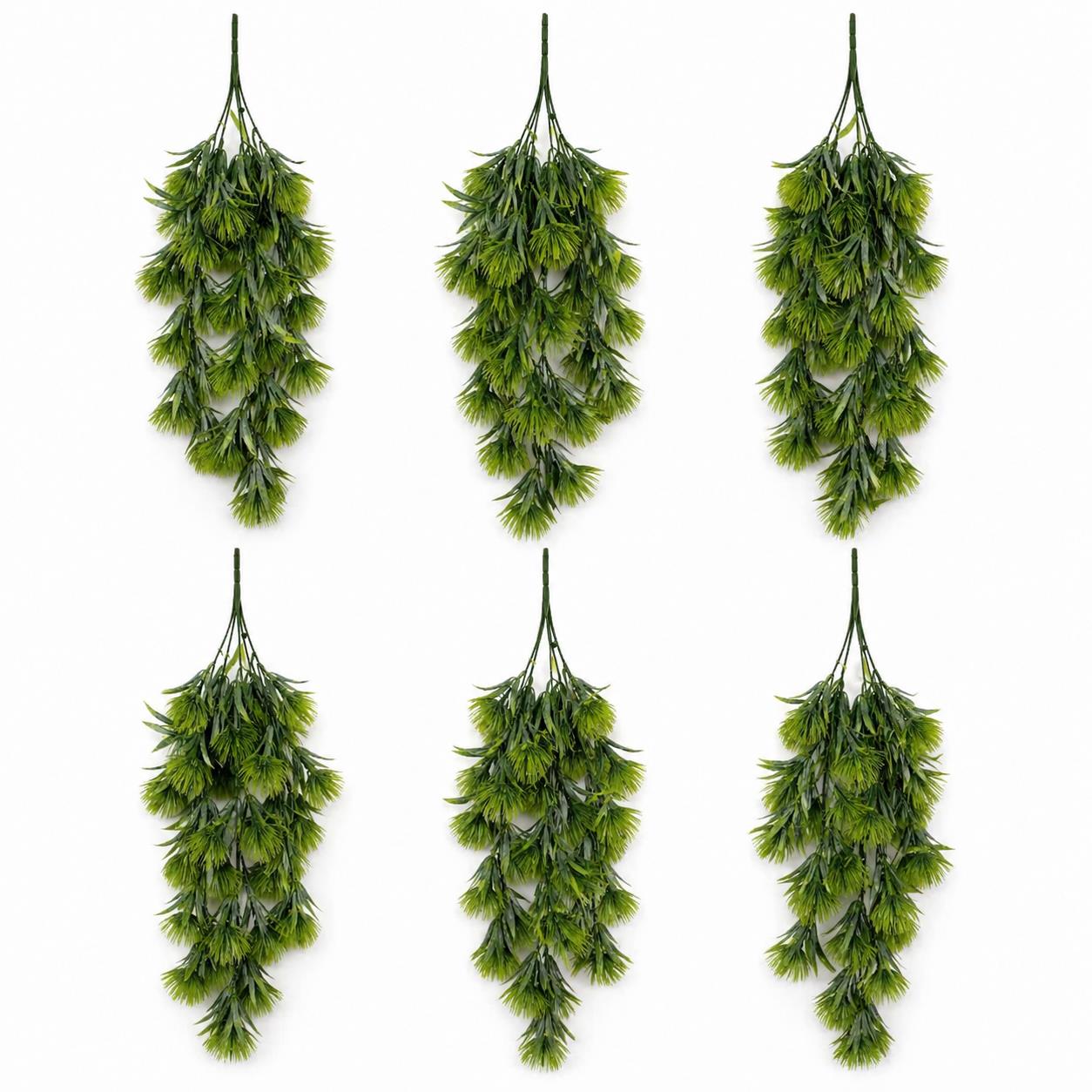 75cm Artificial Green Thistle Trailing Hanging Plant Faux Floral - Premium Quality