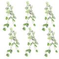 6 x 120cm Artificial Hanging Trailing Plant Alocasia Dragon Scale Light - Premium Quality
