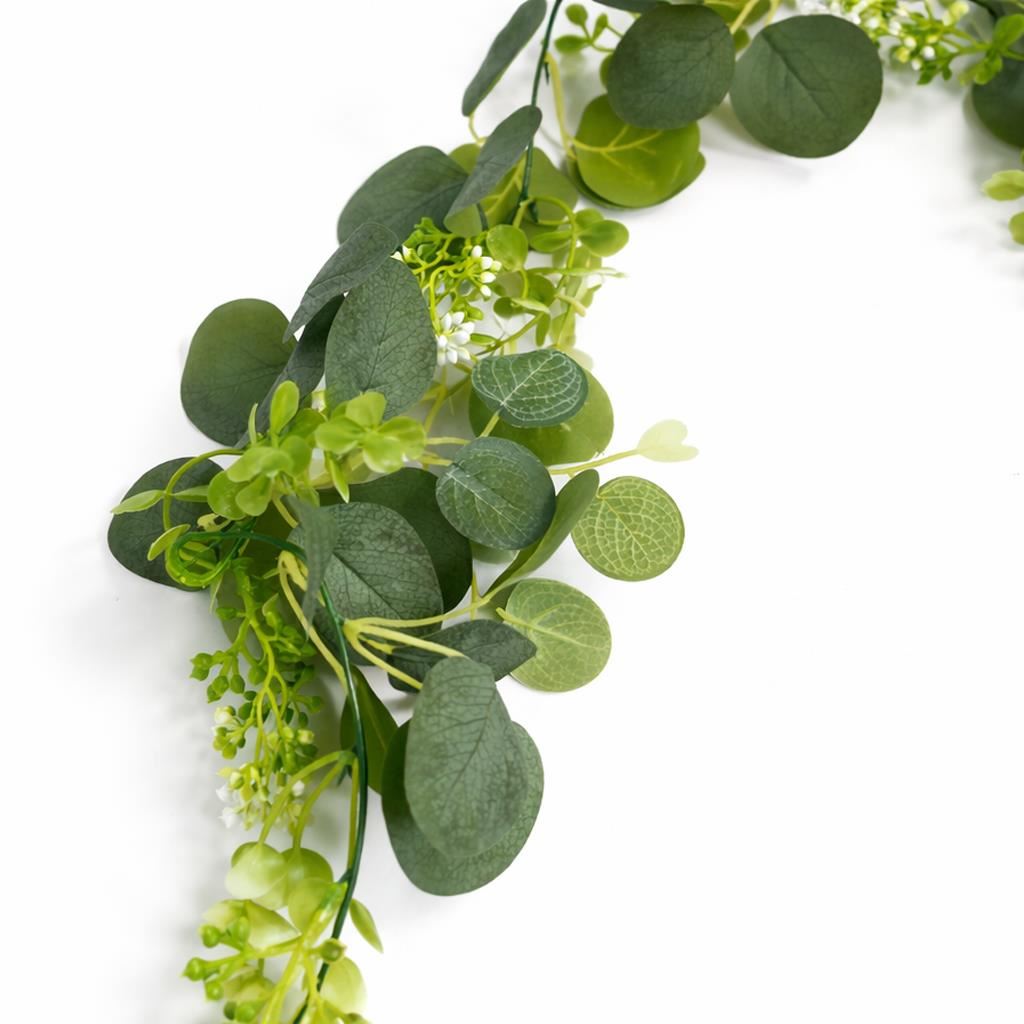 160cm Artificial Eucalyptus Garland with Mixed Foliage - Premium Quality