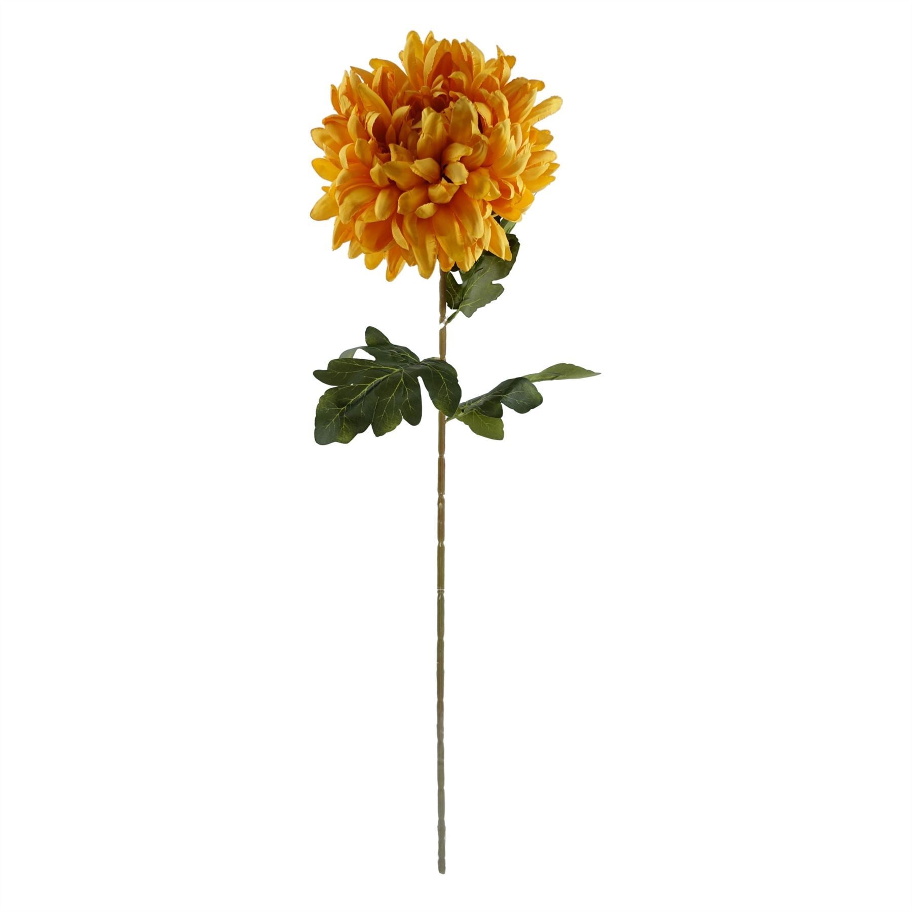 65cm Artificial Orange and Black Flower Arrangement Glass Vase - Premium Quality