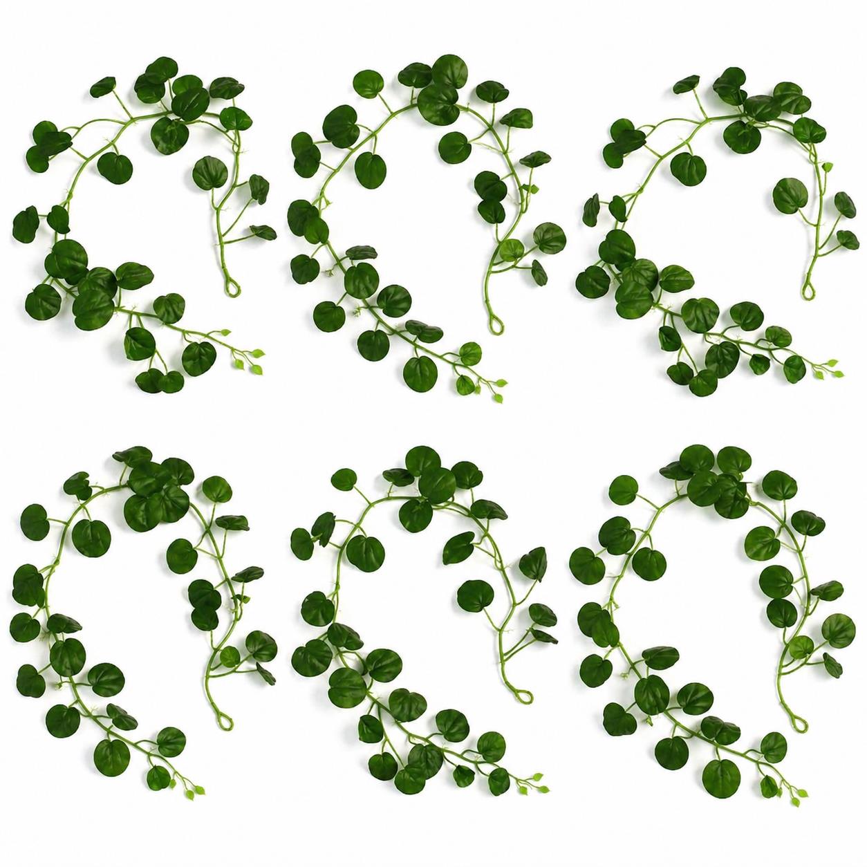 160cm Artificial Round Pilea Botanik Garland Hanging Decoration - Premium Quality