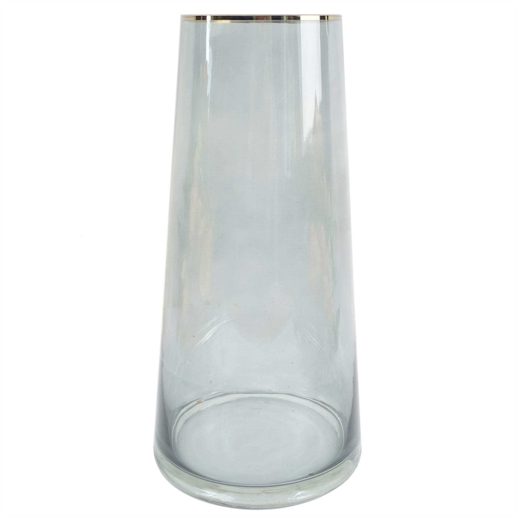 60cm Artificial Berry Delphinium Cream Flower Mix Glass Vase - Premium Quality