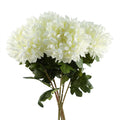 Artificial Pack of 6 x 75cm Extra Large Reflex Chrysanthemum - White - Premium Quality
