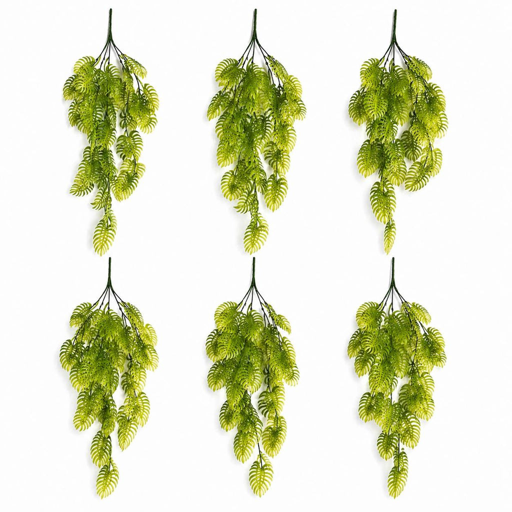 80cm Artificial Trailing Tropical Monstera Plant - Light Green - Premium Quality