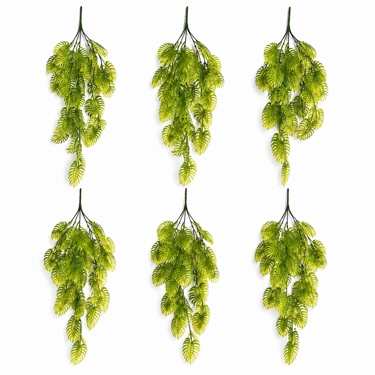 80cm Artificial Trailing Tropical Monstera Plant - Light Green - Premium Quality