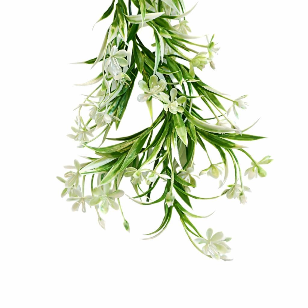 170cm Artificial White Flowering Greenery Garland Hanging Decoration - Premium Quality