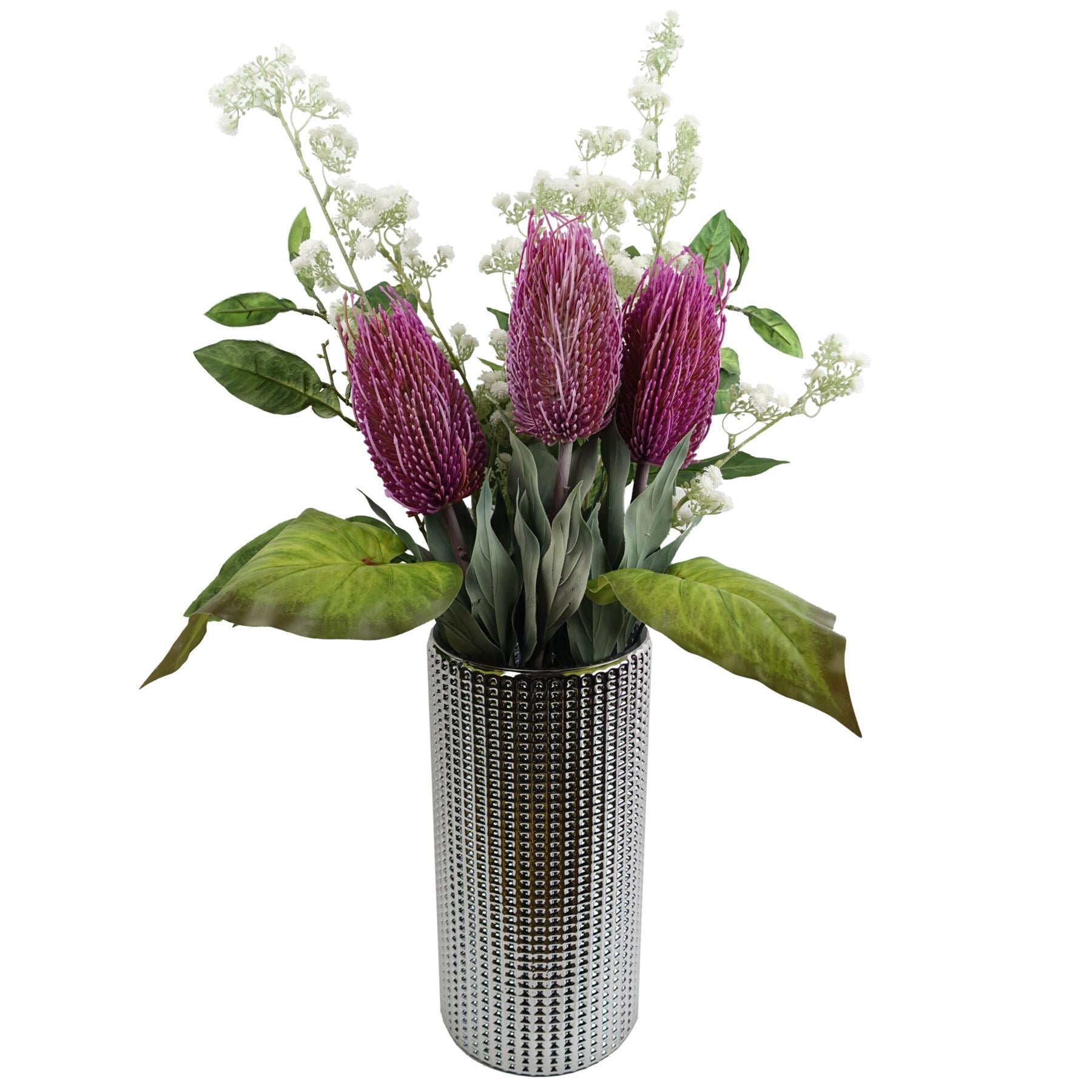 Artificial Pack of 6 x 85cm Gypsophila White Stem - Premium Quality