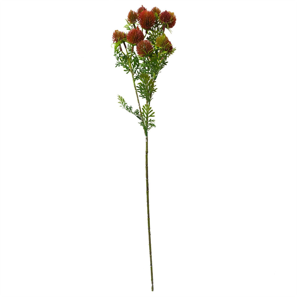Pack of 6 x 55cm Craspedia Stem Red Artificial - Premium Quality