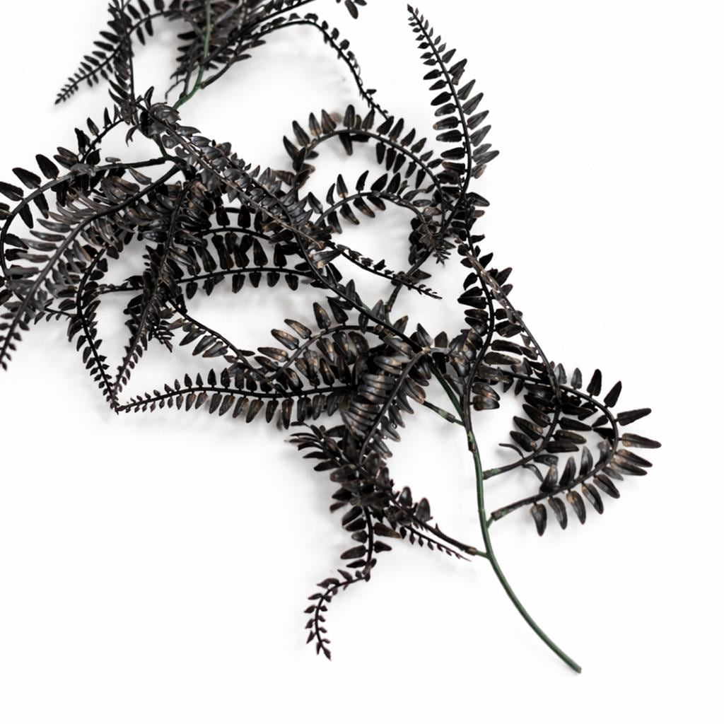 180cm Black Artificial Fern Garland Hanging Foliage Decoration - Premium Quality