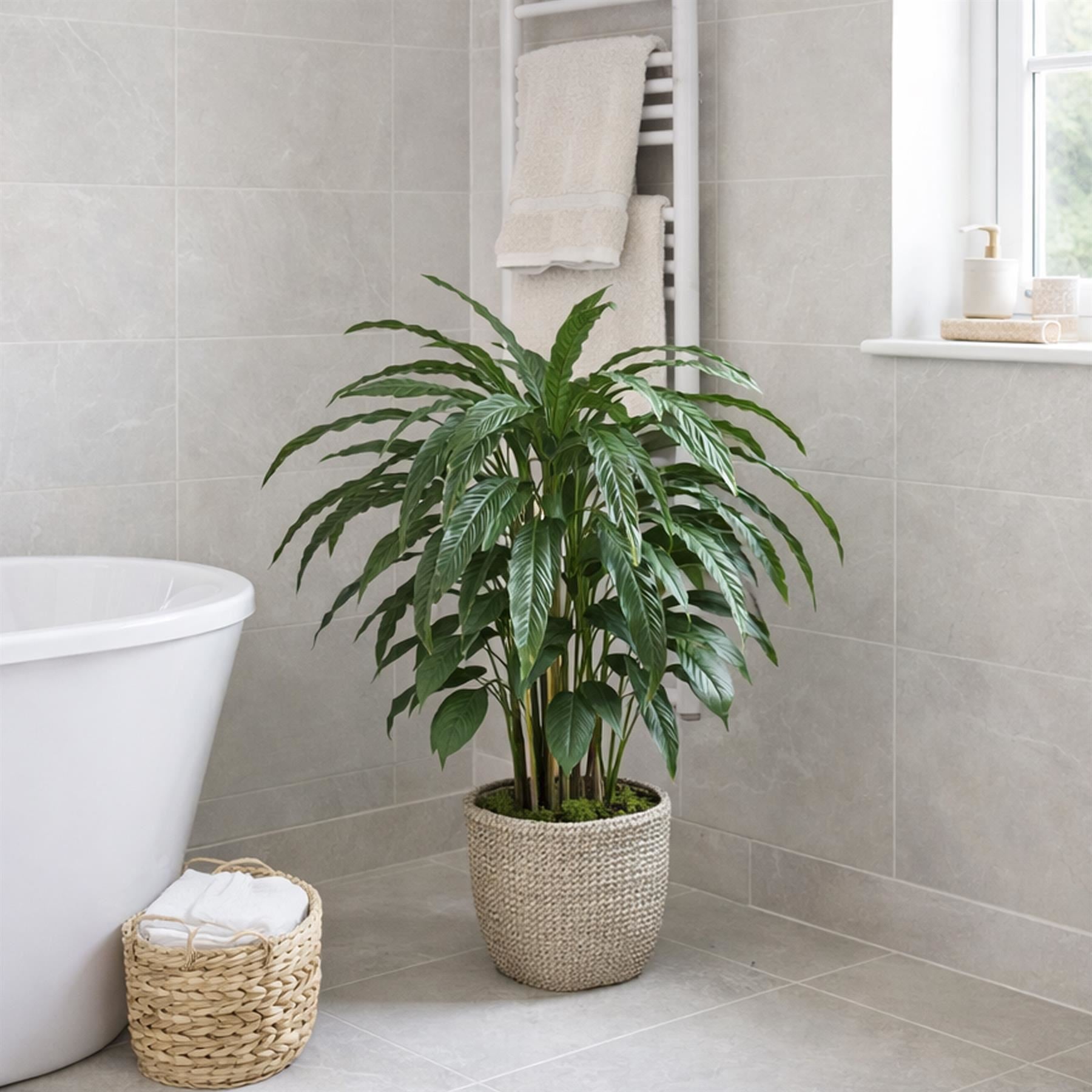 90cm Artificial Calathea Plant Dark Green - Premium Quality