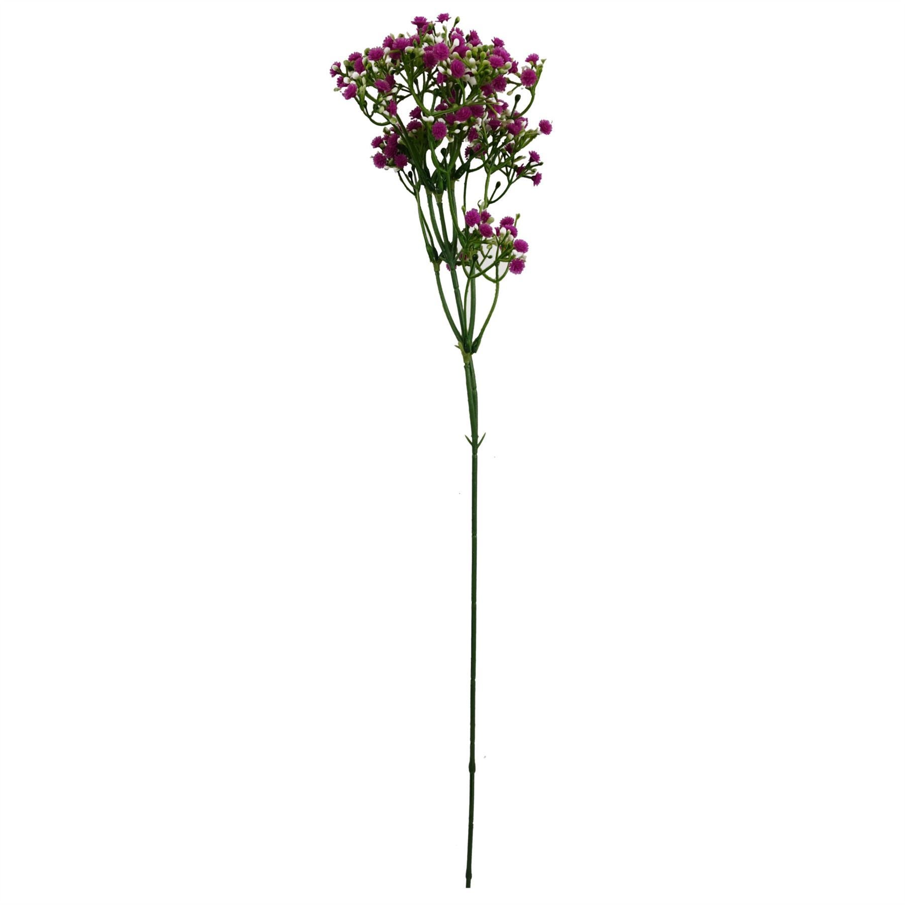 Artificial Pack of 6 x 55cm Gypsophila Pink Stem - Premium Quality