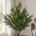 Faux Green Pine Needle Branches, 95cm Evergreen Sprays - Set of 6