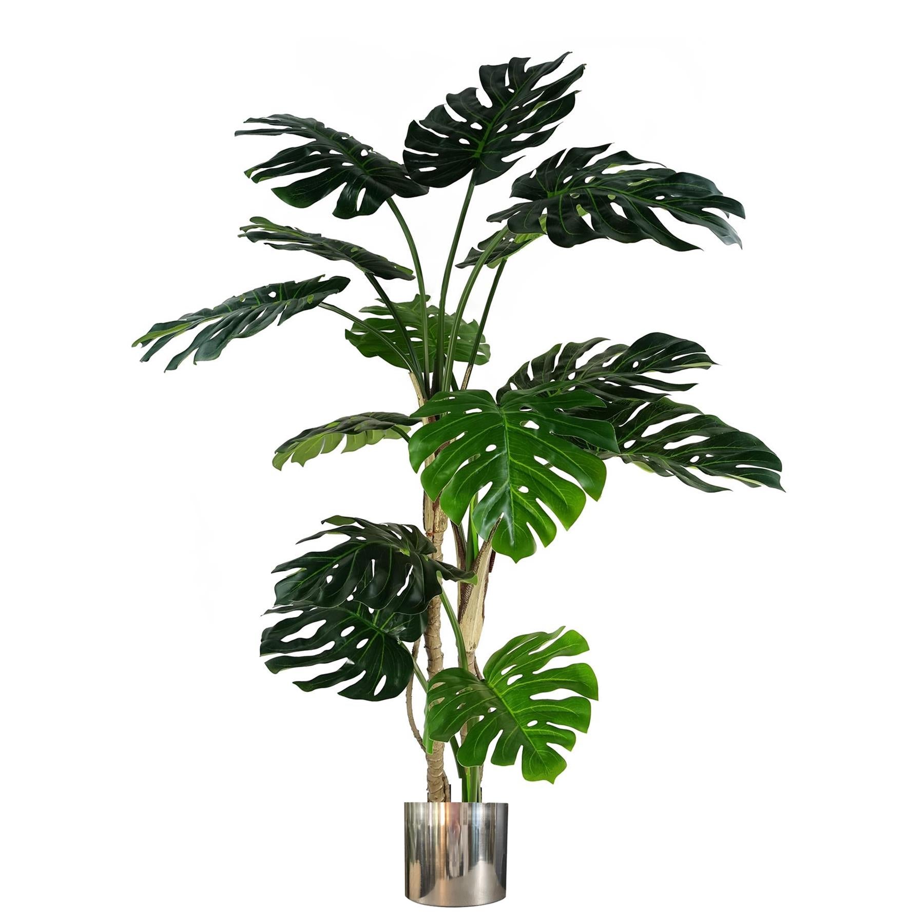 150cm Artificial (5ft) Luxury Monstera Plant Black Pot