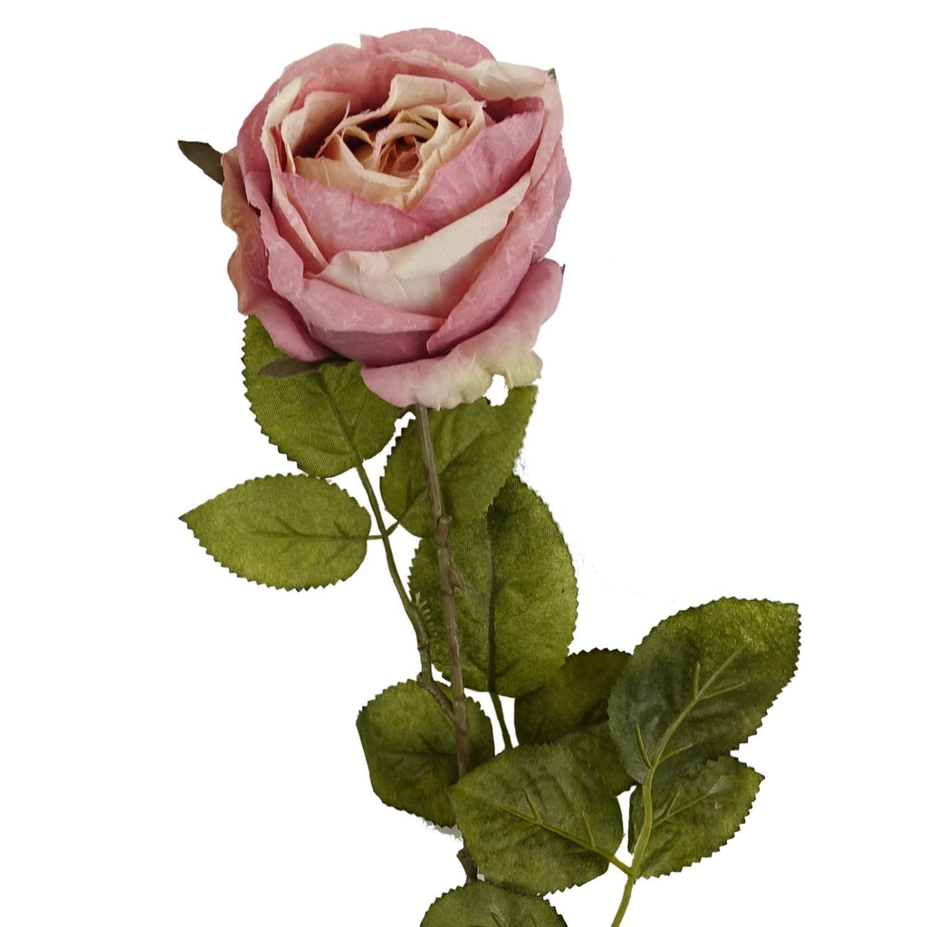 Pack of 6 x 70cm Artificial Light Pink Rose - Premium Quality