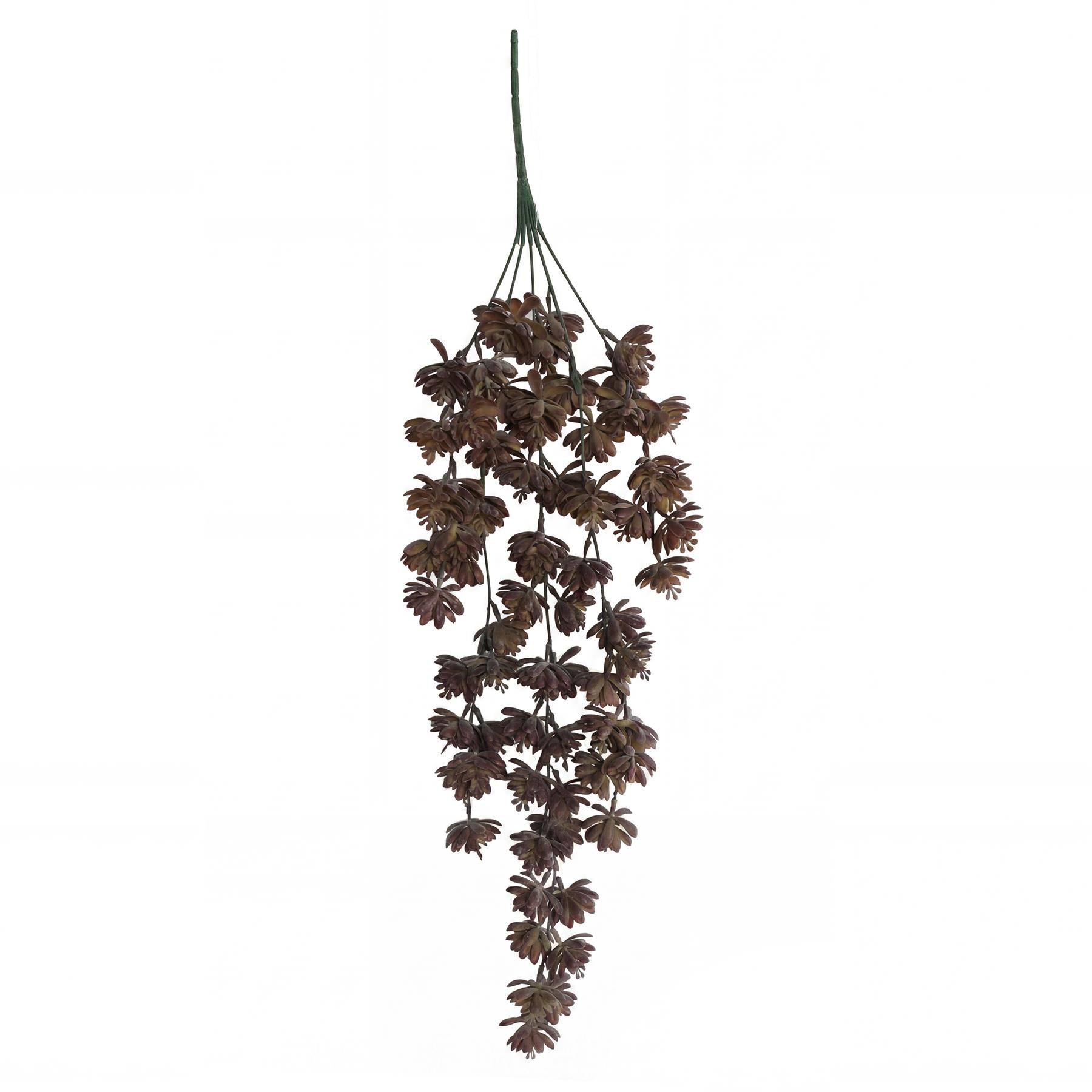 70cm Artificial Trailing Sedum Succulent Plant Dusty Brown Hanging Faux Greenery - Premium Quality