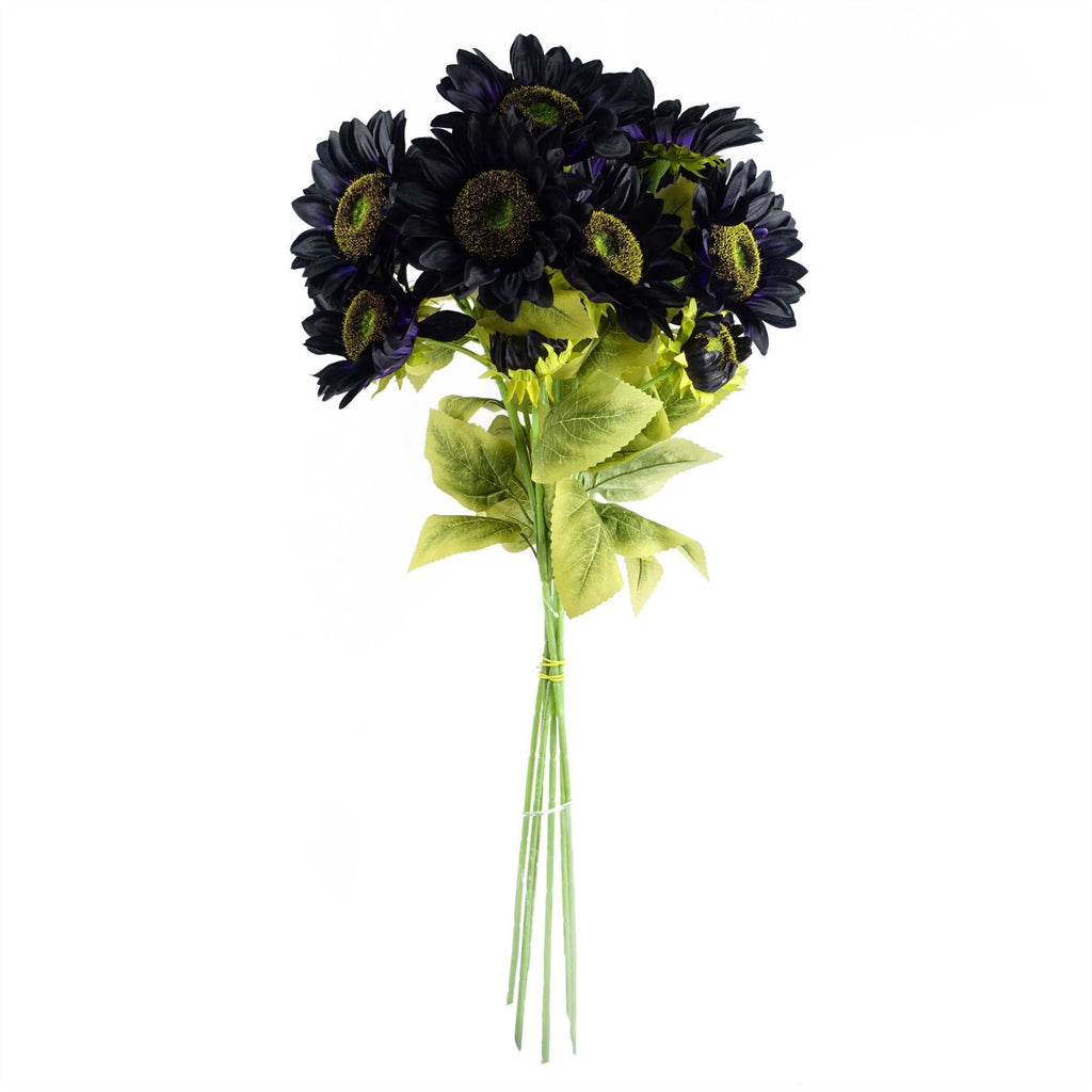 Pack of 6 x 88cm Purple Artificial Sunflower - 18 heads - Premium Quality
