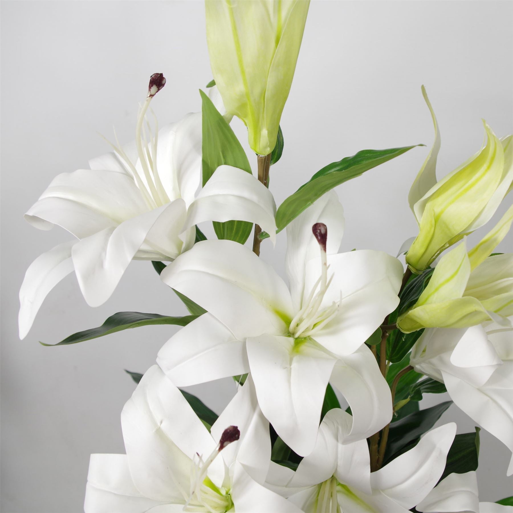 90cm (3ft) Artificial Lily Stargazer Style Lillies Plant Large Flowers Pink
