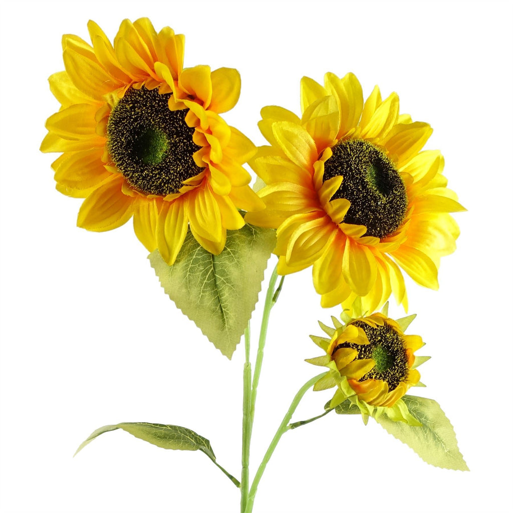 Pack of 6 x 88cm Yellow Artificial Sunflower - 18 heads - Premium Quality