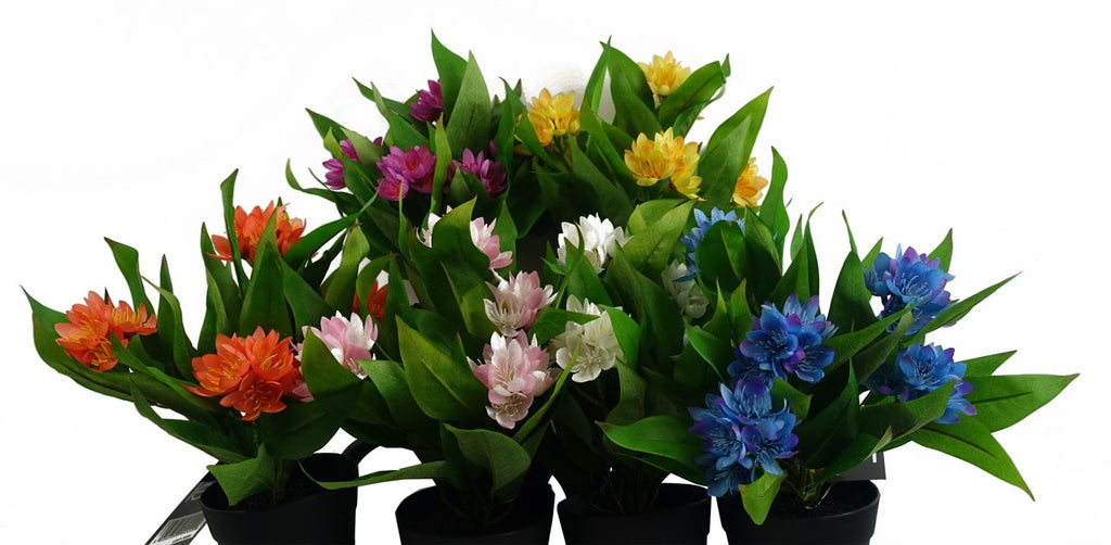6x 18cm Artificial Freesia Plants in Assorted Colours Flowering - Premium Quality