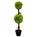 90cm Artificial Green Double Ball Topiary Tree - Premium Quality
