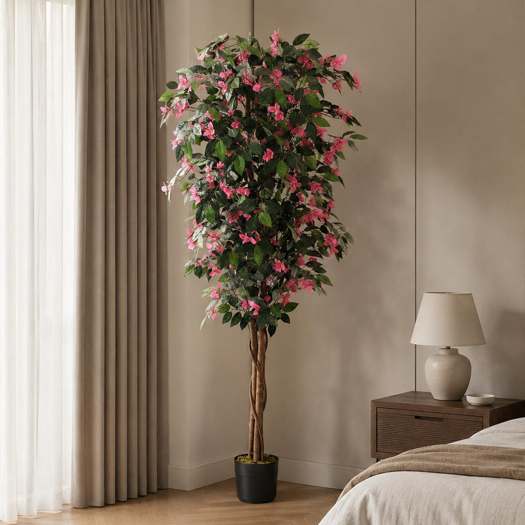 180cm Giant Artificial Pink Flowering Bougainvillea Tree - Premium Quality