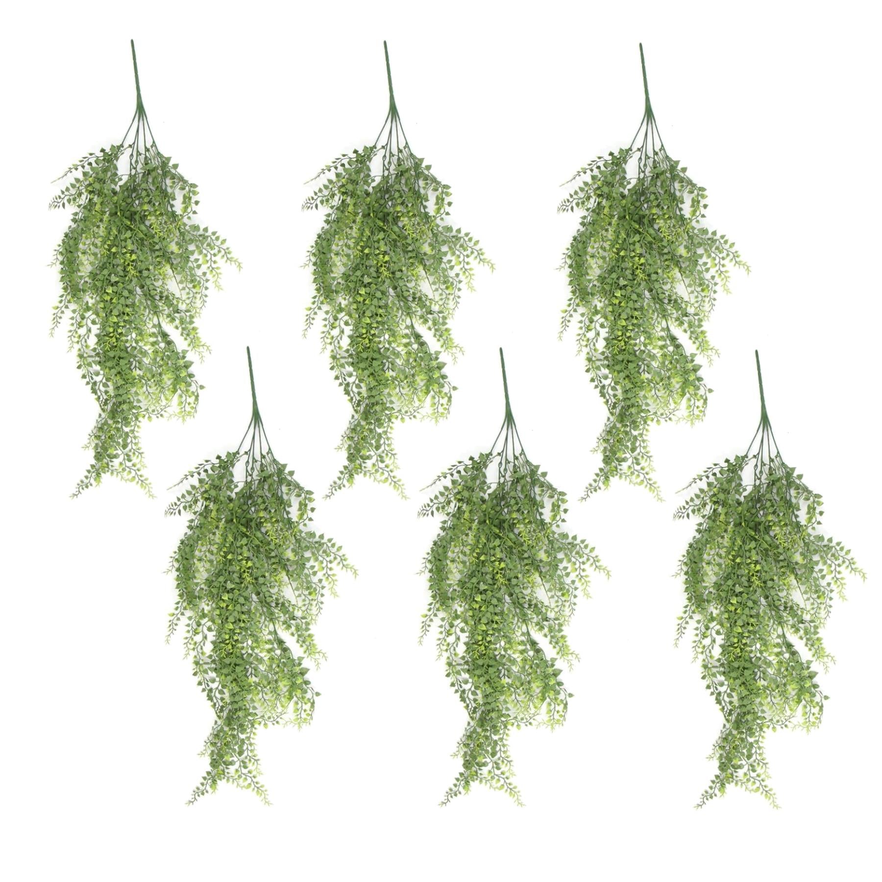 Hanging UV and Fire Resistant Artificial Trailing Button Fern Plant 82cm - Premium Quality