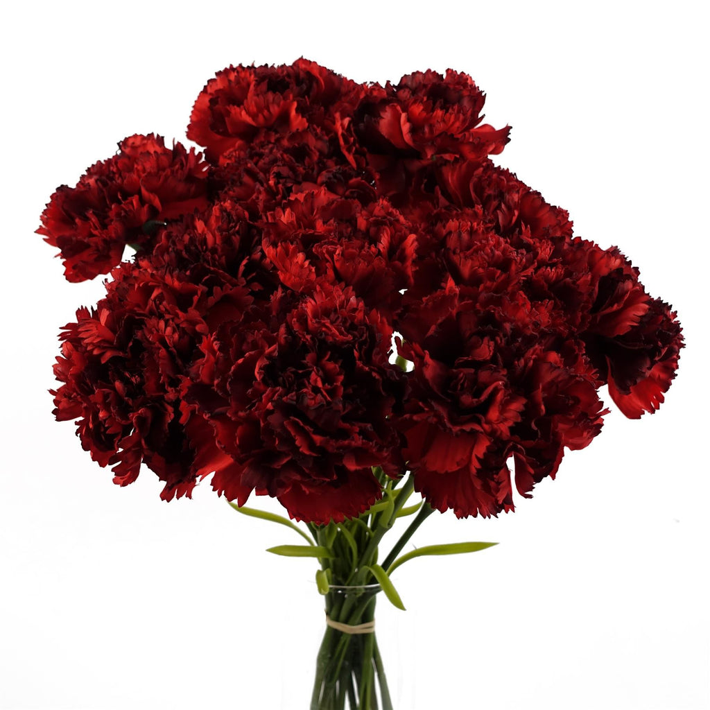 12 x Red Carnation Artificial Flowers - Premium Quality