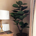 120cm (4ft) Large Artificial Fiddle Fig Tree Ficus Evergreen Plant