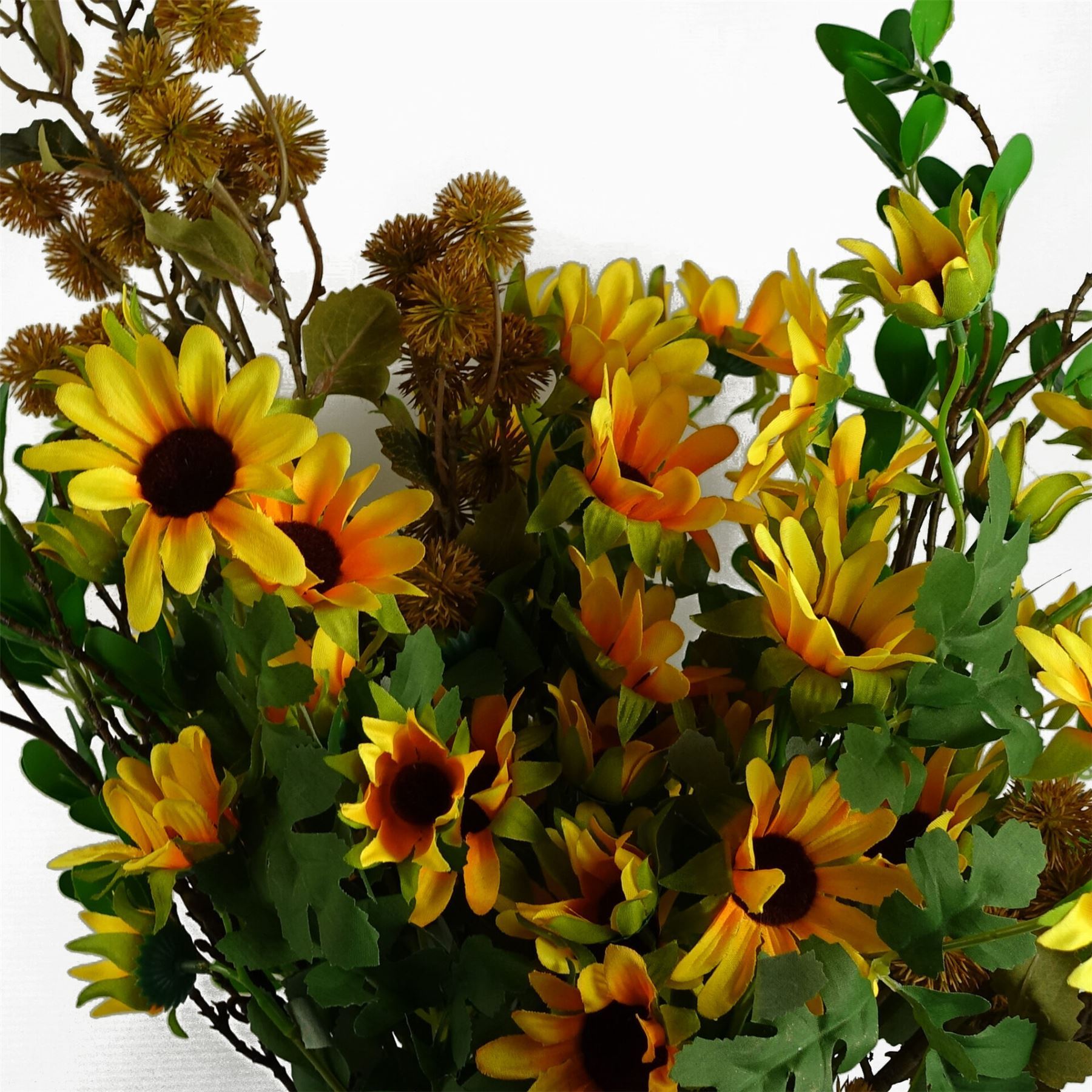 Pack of 6 x 85cm Craspedia Stem Yellow Artificial - Premium Quality