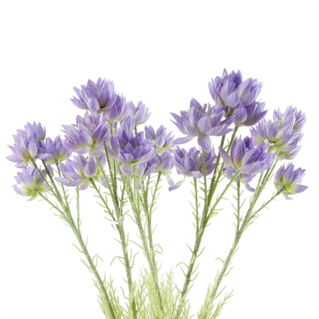 Artificial Pack of 6 x 60cm Purple Starflower Stem - 30 Flowers - Premium Quality