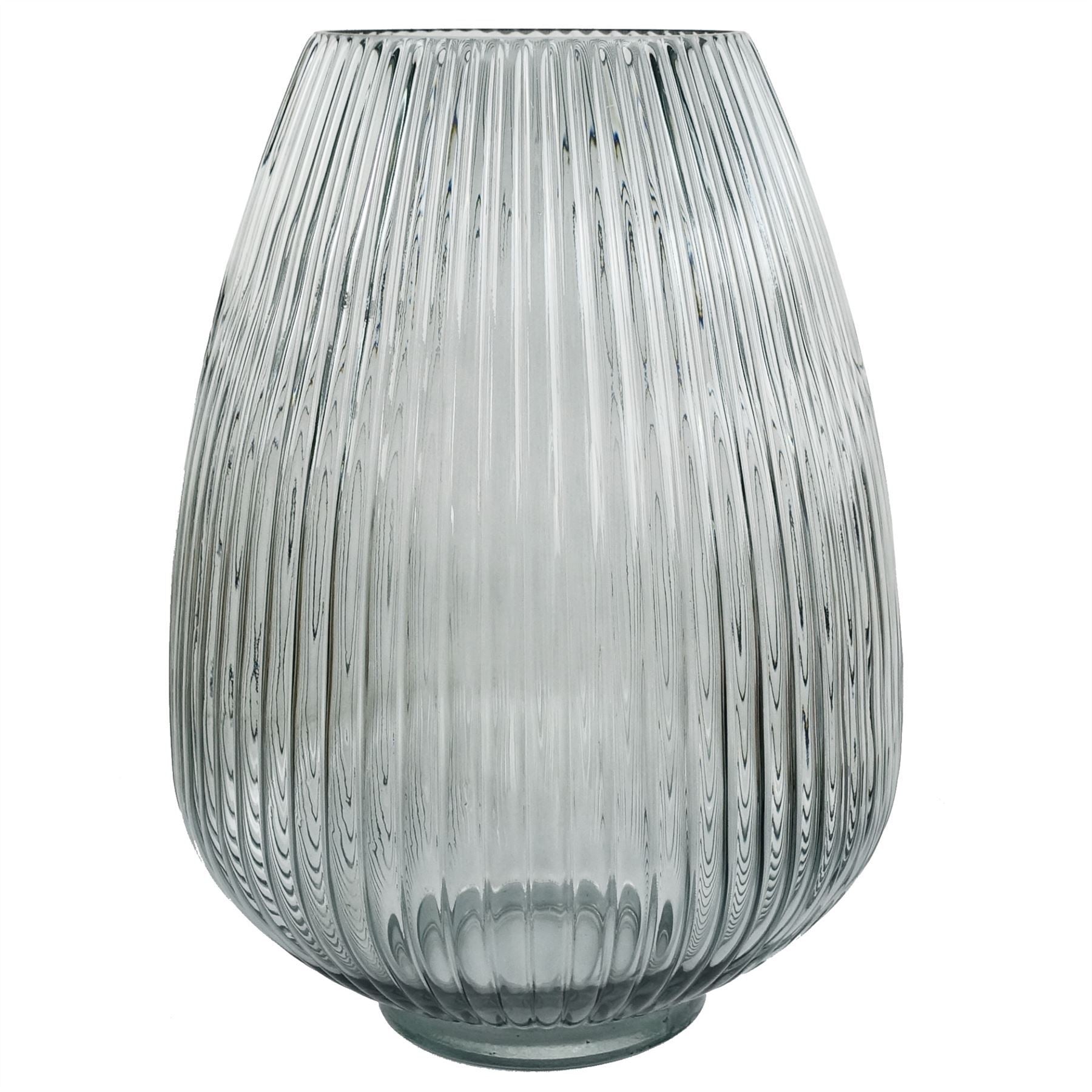 50cm Grey Glass Vase Artificial Chrysanthemums - Premium Quality