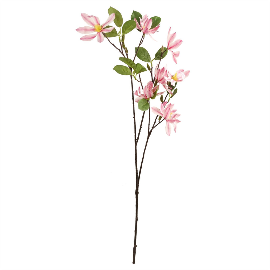 6x 100cm Pink Magnolia Floral Spray Artificial - Premium Quality