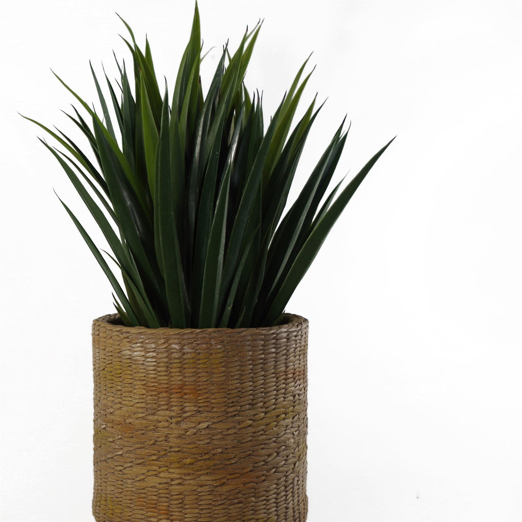 Rattan Effect Composite Planter with Stand