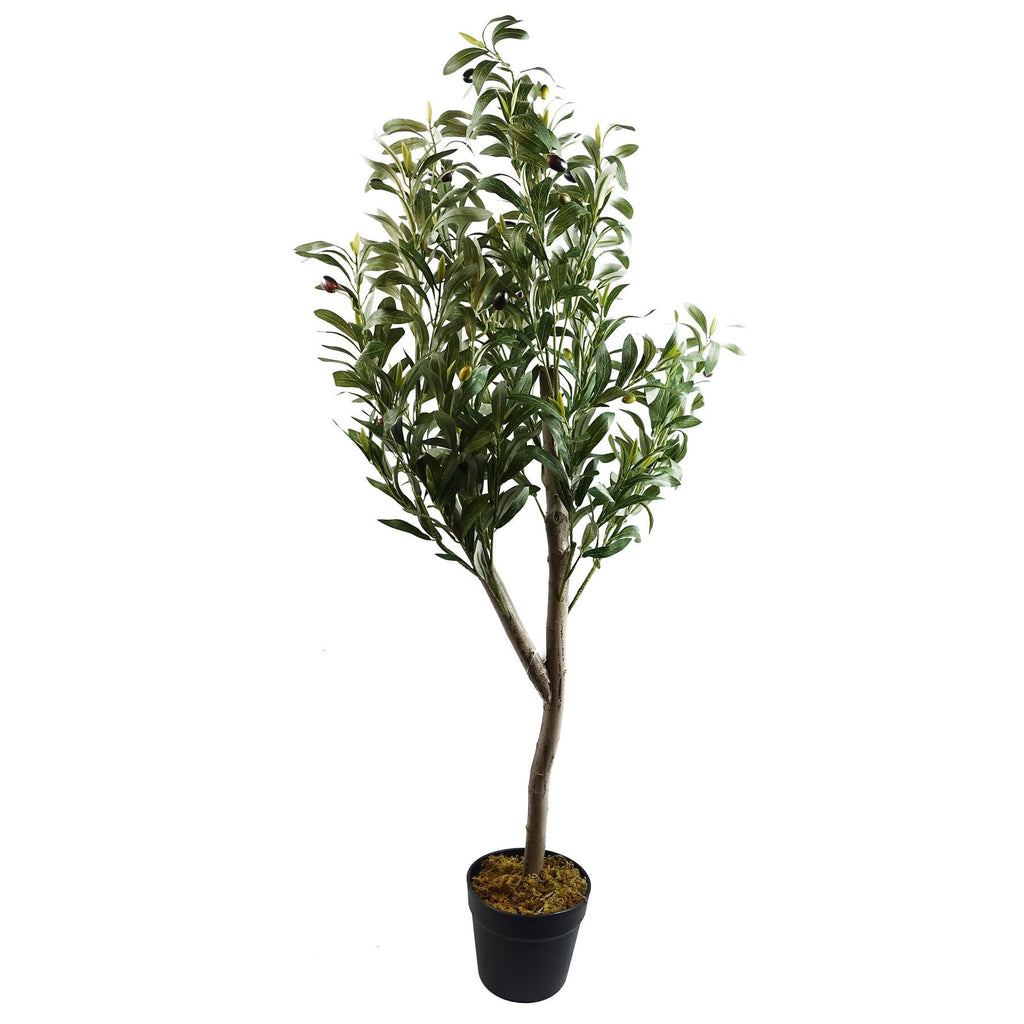 120cm Artificial Natural Look Olive Tree with Wooden Trunk - Premium Quality