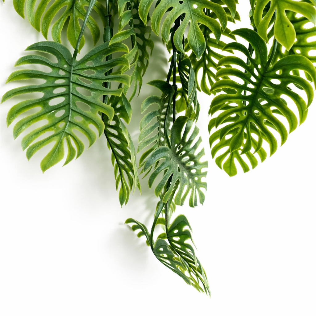 80cm Artificial Trailing Tropical Monstera Plant - Sage Green - Premium Quality